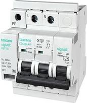 RASMACOR viršįtampio apsauga, 2 kontaktų, 32 A | Apsauga nuo trumpalaikių ir nuolatinių viršįtampių | COMBI-2P32T15 Toscano | 240 V | IGA 10 kA | Imax 15 kA | Montavimas ant DIN bėgelio