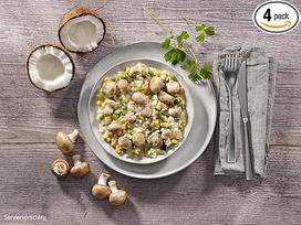 ration1 Grybų galvutės, ryžiai, kokosai 4 x 400 g - 10 metų galiojimo laikas. Veganiškas, be laktozės ir glitimo! Paprasčiausiai atidarykite ir mėgaukitės šalti arba šilti - jokių kitų ingredientų nereikia!