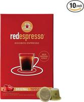 Raudonos Espresso kapsulės 10 x 5 G - tinka Nespresso kavos aparatams - galima naudoti kaip Rooibos arbatą, kavą, Cappuccino, Latte