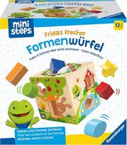 Ravensburger ministeps 4581 Fridas Cheeky Shape Dice, klasikinis formų rūšiavimo žaidimas iš medžio, žaislas kūdikiams nuo 1 metų