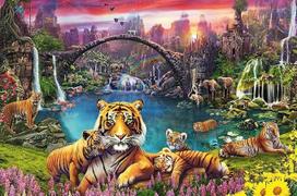 Ravensburger Dėlionė 16719 Tigras rojaus lagūnoje 3000 dalių Dėlionė suaugusiems ir vaikams nuo 14 metų