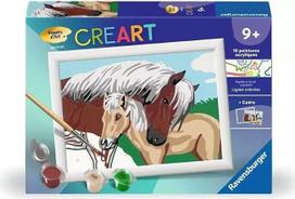 Ravensburger – „CreArt Kids“ 13x18 cm – meno numeris – Arklys ir kumeliukas – Tapybos rinkinys pagal numerius – Nuo 7 metų – 25745