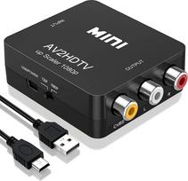 RCA į HDMI keitiklis, AV į HDMI adapteris, 1080P RCA kompozicinis CVBS vaizdo ir garso keitiklis, palaiko PAL/NTSC, skirtas VHS/Xbox/PS4/televizoriui/VCR/DVD/Wii/PS2/SNES