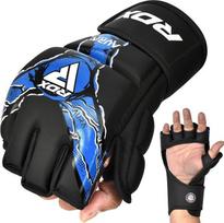 RDX GRAPPLING GLOVES NEW AURA F17 | Pirštinės su sustiprinta nykščio apsauga, MMA treniruočių pirštinės, skirtos treniruotėms ir sparingams, MMA bokso pirštinės iš dirbtinės odos