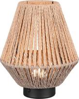 Reality Leuchten Lira R55991126 LED akumuliatorinė stalinė lempa Metalinis juodas matinis atspalvis Popieriniai verpalai rudos spalvos Komplekte yra 1,5 W LED 4x Touch