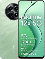 realme 12x 5G išmanusis telefonas 6+128GB, 50MP AI kamera, 5G Dual SIM Dual Standby, TÜV SÜD 48 mėn. apsauga, 120 Hz Eye Comfort ekranas, 360° NFC, 5000 mAh baterija, žalios spalvos (be adapterio)