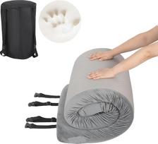 REDCAMP Camping čiužinys atminties putų nešiojamas Roll Up kelionės čiužinys miego kilimėlis su Carry Bag grindų pilka 75 x 30 colių/75 x 38 colių