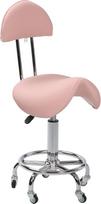 REDCAMP Roller Saddle taburetė su nugaros atrama Ergonominė pasukama kėdė Hidraulinis reguliuojamas taburetė odontologui Spa masažo salonas kirpykla Rožinė