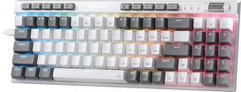 Redragon K655 75% RGB laidinė žaidimų klaviatūra, 78 klavišų karšto keitimo mechaninė klaviatūra su aliuminio dangteliu, patobulintu pagrindu ir integruotais makro/medijos klavišais, linijinis raudonas jungiklis