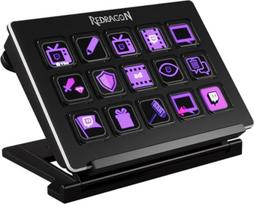 Redragon Streamdeck Streamcraft Ss550 Black LCD mygtukai USB prievadas