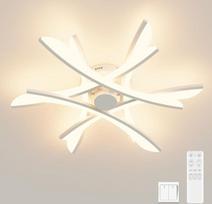 Reguliuojamo ryškumo 45 W LED lubinis šviestuvas, skirtas svetainei ir miegamajam, spalvinė temperatūra 3000 K – 6000 K, su nuotolinio valdymo pultu; šiuolaikinis lubinis šviestuvas, tinkamas virtuvei, prieškambariui ir vaikų kambariui