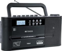 Retekess TR641 kasečių grotuvas, magnetofonas, FM AM radijas, USB/TF kortelė, belaidis ryšys, maitinimas iš akumuliatoriaus arba kintamosios srovės šaltinio, atkuriamos senos kasetės
