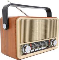 Retro radijas su „Bluetooth“, AM/FM/SW, nešiojamas nostalgijos lagamininis radijas, senovinis virtuvinis radijas su USB/TF/AUX, įkraunamas, paprastas radijas vyresnio amžiaus žmonėms, virtuvėje, biure, lauke