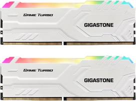 RGB DDR4 RAM: „GIGASTONE Game Turbo“ 32GB rinkinys (2x16GB) DDR4 3200 MHz PC4-25600 CL16-18-18-40 „Intel XMP 2.0“ „AMD Ryzen“ 1,35 V UDIMM 288 kontaktų be ECC, be buferio, aukštos našumo atminties kompiuteriui, balta