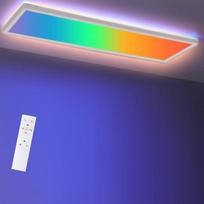 RGB LED lubinis šviestuvas su reguliuojamu apšvietimu ir nuotolinio valdymo pultu, 22 W, 3000 lm, 58 x 20 x