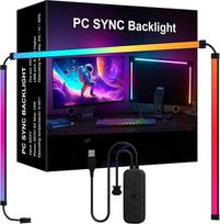 RGB „Phantom Ambient Display“ LED LEG šviesos juosta su muzikos ritmu ir dinamišku šviesos sinchronizavimu; programine įranga valdomas spalvų dinaminis režimas ir muzikos režimas; šviesos juosta, skirta namų kino teatrui ir žaidimų kambariui (32 coliai)