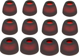 Rhinent Premium-Ohrstöpsel aus Silikon für JBL Tune Beam TWS, passend für Ladehülle, kompatibel mit JBL Wave Beam/JBL Wave Buds/JBL Wave Flex 5,1 cm Ohrhörern, SML, 12 Stück (transparentes Schwarz)