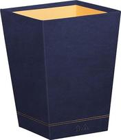 Rhodia 194627C - Šiukšliadėžė 27 x 27 x 32 cm, dirbtinė oda, elegantiška ir praktiška, 1 pakuotė, mėlyna