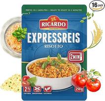 RICARDO Express Rice Risotto 16 x 250 g Ryžių paruošimas Paruošti patiekalai Mikrobangų krosnelėje/keptuvėje Greitai ir lengvai paruošti