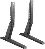 RICOO TV stovas FS309-S – stovas monitoriui, universalus LED išlenkto ekrano televizoriaus stovas, pjedestalas, lentynos, stalas, ekrano pakėlimo cokolio rėmas, 32–47 colių, VESA 50x50, 200x200, juodos spalvos
