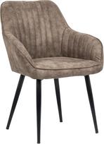 Riess Ambiente Elegantiško dizaino Turino kėdė Vintage Taupe Grey su porankiais Valgomojo kėdė Konferencijų kėdė