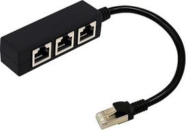 RJ45 kabelio adapteris, Ethernet skirstytuvas: 1 kištukas į 3 lizdus