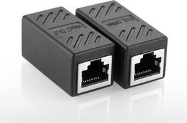 RJ45 jungtis, lizdas–lizdas, tinklo LAN adapterio jungtis, ekranuotas korpusas, Ethernet tinklo prailginimo jungtis, 2 vnt.