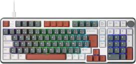 RK ROYAL KLUDGE C98 FR mechaninė žaidimų klaviatūra, magnetiniai Hall efekto jungikliai, laidinė RGB apšvietimo aprėptis 95 %, greitas ir reguliuojamas klavišų aktyvavimo greitis, atnaujinimo dažnis 8 kHz, „Pro Web“ tvarkyklė, skirta „Mac“ ir „Win“