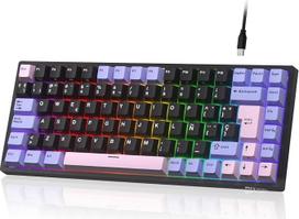 RK ROYAL KLUDGE RK84-ES laidinė klaviatūra, 75 % TKL, RGB, su keičiamais klavišais, mechaninė žaidimų klaviatūra, QWERTY (ispanų)