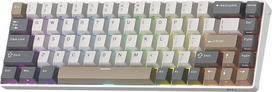RK ROYAL KLUDGE RK68 65 % RGB belaidė mechaninė žaidimų klaviatūra su QWERTY išdėstymu | 68 klavišų kompaktiška TKL trijų režimų (BT/2,4 G/USB-C) žaidimų klaviatūra, skirta „Mac“ ir „Win“ sistemoms, su „Hot Swap“ funkcija, pasirinktiniais jungikliais ir p
