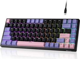 RK ROYAL KLUDGE RK84 – laidinė 75 % RGB „Hot-Swap“ mechaninė klaviatūra, QWERTY | Kompaktiška TKL žaidimų klaviatūra su 84 klavišais, programuojama programinė įranga, skirta „Mac“ ir „Win“, triukšmą slopinanti puta, PBT klavišų dangteliai