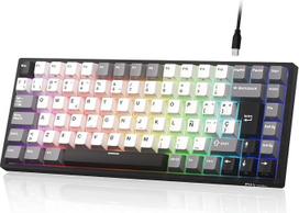 RK ROYAL KLUDGE RK84-ES su laidais, 75 % TKL, RGB, keičiama veikimo metu, mechaninė žaidimų klaviatūra, QWERTY (ispanų)