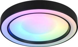 RL LIVE YOUR LIGHT Realybė Leuchten Arco R65091432 LED lubų šviestuvas 22 vatų LED spalvos keitimo nuotolinio valdymo pultas Matinis juodas plastikas