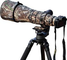 ROLANPRO vandeniui atsparus objektyvo dangtelis, suderinamas su „Nikon Z 600 mm F4 TC VR S“, kamufliažinis lietaus dangtelis, skirtas paukščių stebėjimui ir gyvūnų fotografavimui – Nr. 9 „Classic Grass Camo“