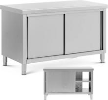 Royal Catering Centrinis stalviršio stalas su praėjimo spintele STAL 140 x 70 cm