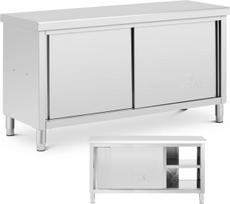 Royal Catering Centrinis stalviršio stalas su praėjimo spintele STAL 160 x 60 cm