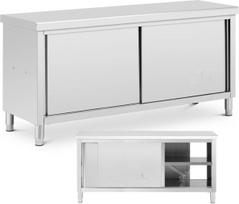 Royal Catering Centrinis stalviršio stalas su praėjimo spintele STAL 180 x 60 cm