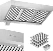 Royal Catering Maitinimo baldakimas su variklio apšvietimu STAL 140 cm 1500m3/h 250 W