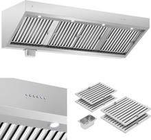 Royal Catering Maitinimo baldakimas su variklio apšvietimu STAL 200 cm 1500m3/h 255 W