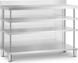Royal Catering Maitinimo baro stalviršis su apvadu 4 lentynos STAL 150 x 60 x 105 cm