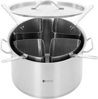 Royal Catering Makaronų virimo puodas su 4 įdėklais, skersmuo 40 cm, talpa 31 l