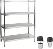 Royal Catering Nerūdijančio plieno stelažas 120x48,5x155cm