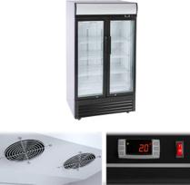 Royal Catering Šaldytuvas, šaldymo spinta gėrimams, dviguba, su stiklo durelėmis, 2–8 °C, 630 l