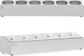 Royal Catering Stovas 6 x GN 1/6 11,4 l maitinimo konteineriams + konteineriai su dangteliais
