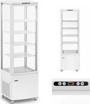 Royal Catering Stiklinė šaldymo vitrina su 4 lentynomis, 238 l talpos – balta