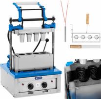 Royal Catering Vaflių kepimo mašina ledų kūgiams kepti 100-120 vaflių per valandą 55 x 70 mm
