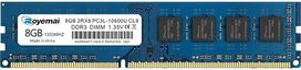 ROYEMAI 8GB DDR3/DDR3L 1333 MHz UDIMM, PC3/PC3L -10600 UDIMM 1,35 V/1,5 V CL9 2RX8 be ECC, be buferio, dvigubo rango, 240 kontaktų stalinio kompiuterio RAM atminties modulis
