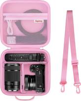 Rožinis nešiojimo dėklas, skirtas „Sony Alpha ZV-E10“ /ZV-E10 II/ZV-E1/a6400/a6700/a6100/a6000/a6500/a6600“ skaitmeninių fotoaparatų laikiklis, skirtas „Vlog“ fotoaparatų rinkiniui, tinka trikojui, objektyvui ir akumuliatoriui