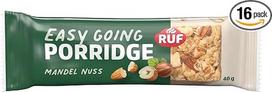 RUF "Porridge Bar Almond Nut Oat Bar" iš viso grūdo avižinių dribsnių su migdolais ir lazdyno riešutais, riešutinė užkandėlė su savimi
