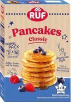 RUF Classic Pancakes 2 x 16 blynų 540 g Amerikietiško stiliaus purūs blyneliai tikriems pusryčiams